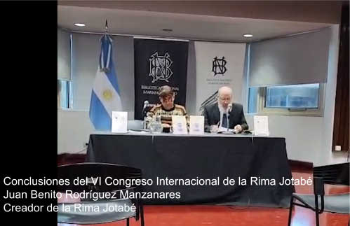 Lectura de las conclusiones del VI Congreso Internacional de la Rima Jotabé