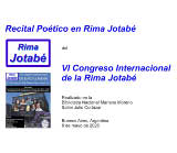 Recital del VI Congreso Internacional de la Rima Jotabé