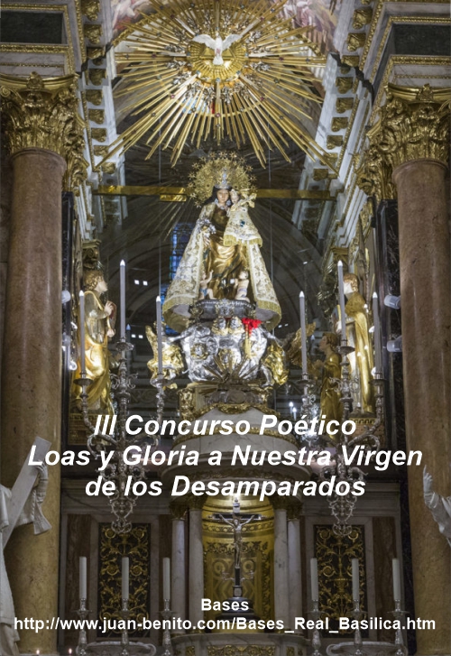 Cartel anunciador del III Concurso Poético Loas y Gloria a Nuestra Virgen de los Desamparados
