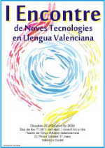 Cartel del I Encuentro de Nuevas Tecnologías en Lengua Valenciana