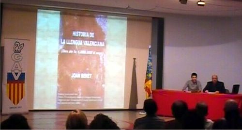 Presentación del libro, Historia de la lengua valenciana, en Massanassa