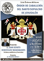 Conferencia sobre la Orden del Santo sepulcro de Jerusalén en el Atene Mercantil de Valencia