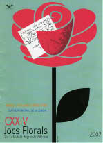 Cartel de los CXXIV Juegos Florales de la Ciudad y Reino de Valencia