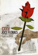 Cartel de los CXXV Juegos Florales de la Ciudad y Reino de Valencia