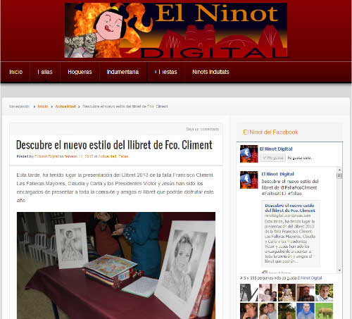 El Ninot Digital - Llibret Falla Francisco Climet - Uruguay - Marqués de Bellet