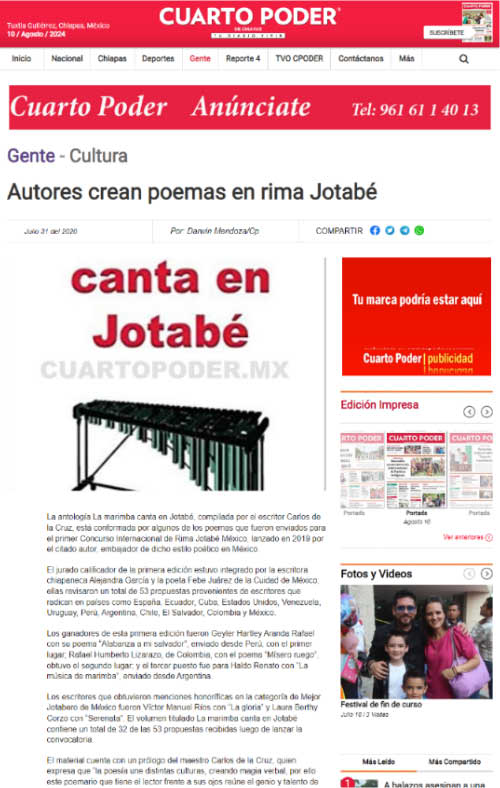 La marimba canta en Rima Jotabé