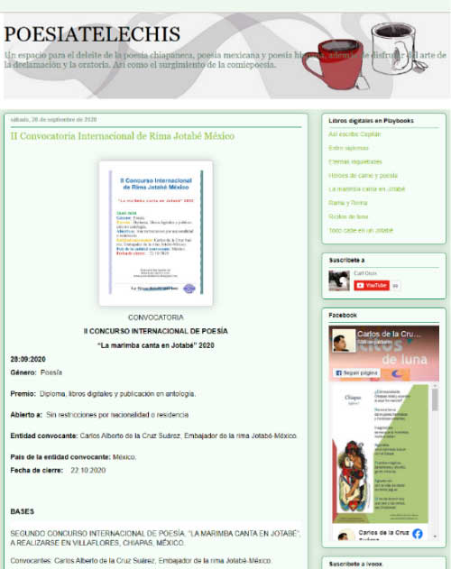 II Concurso Internacinal de poesía La marimba canta en Rima Jotabé